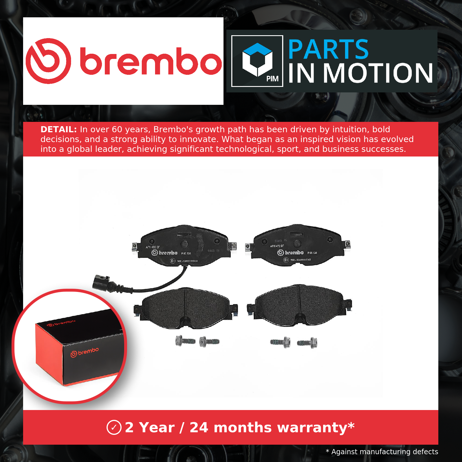 Brake Pads Set fits SKODA SUPERB Mk3 Front 2015 on Brembo 5Q0698151 5Q0698151A - Image 31