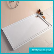 Just Trays JTFusion 1700x900mm Rectangular 4 Upstand Shower Tray + Chrome Waste