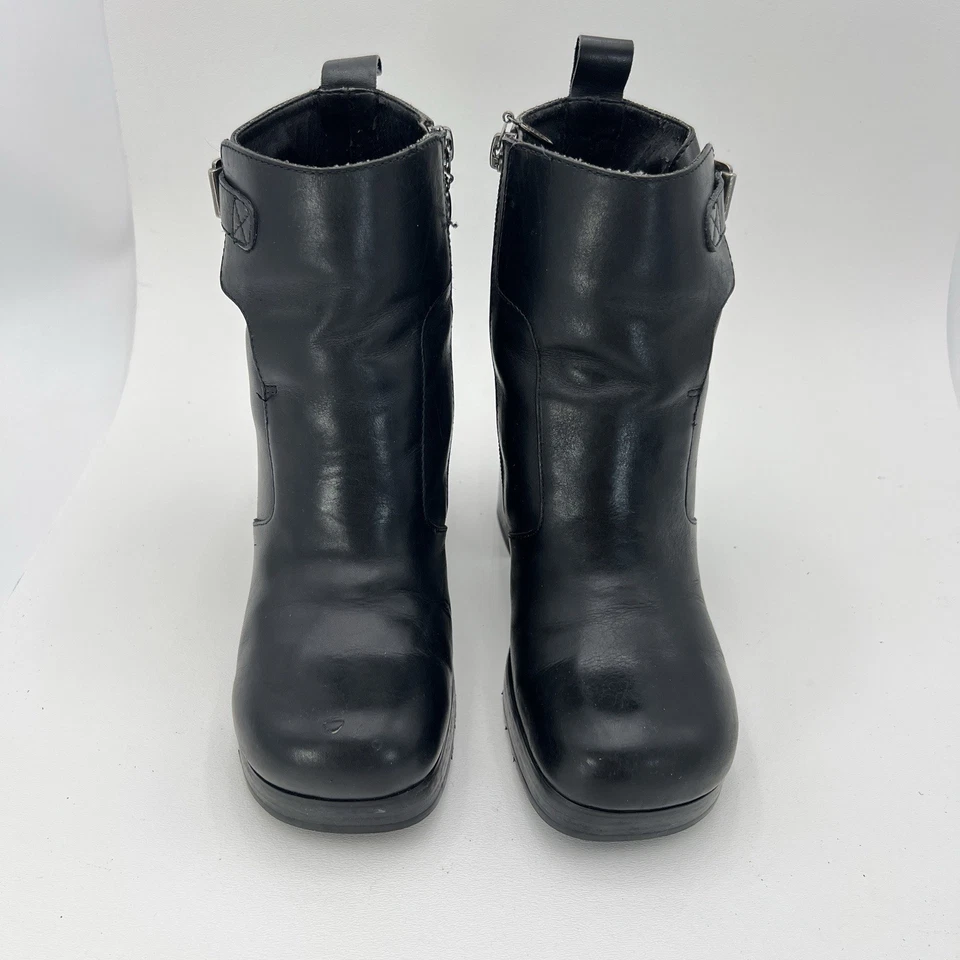 Harley Davidson Mega Arnés Botas de Motocicleta Cuero Negro Mujer 7 Ancho LEER Foto 2 de 4