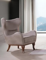 Sessel Einsitzer 1 Sitzer Polster Sitz Designer Textil Sitz Stoff Modern Beige