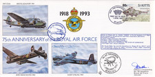Wessex XS498 FLOWN Cover: RAF(75)16 RAF 75th Anniversary + OC 84Sqn Signed