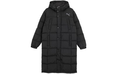 PUMA Printed Hooded Casual Long Down Jacket