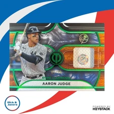 2022 Topps Tribute Aaron Judge Stamp of Approval Relic Green /99 Yankees