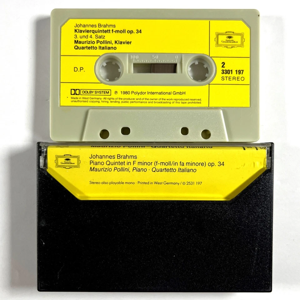 Brahms: Piano Quintet- Maurizio Pollini (1980) Germany Cassette Tape Tested Foto 2 de 3