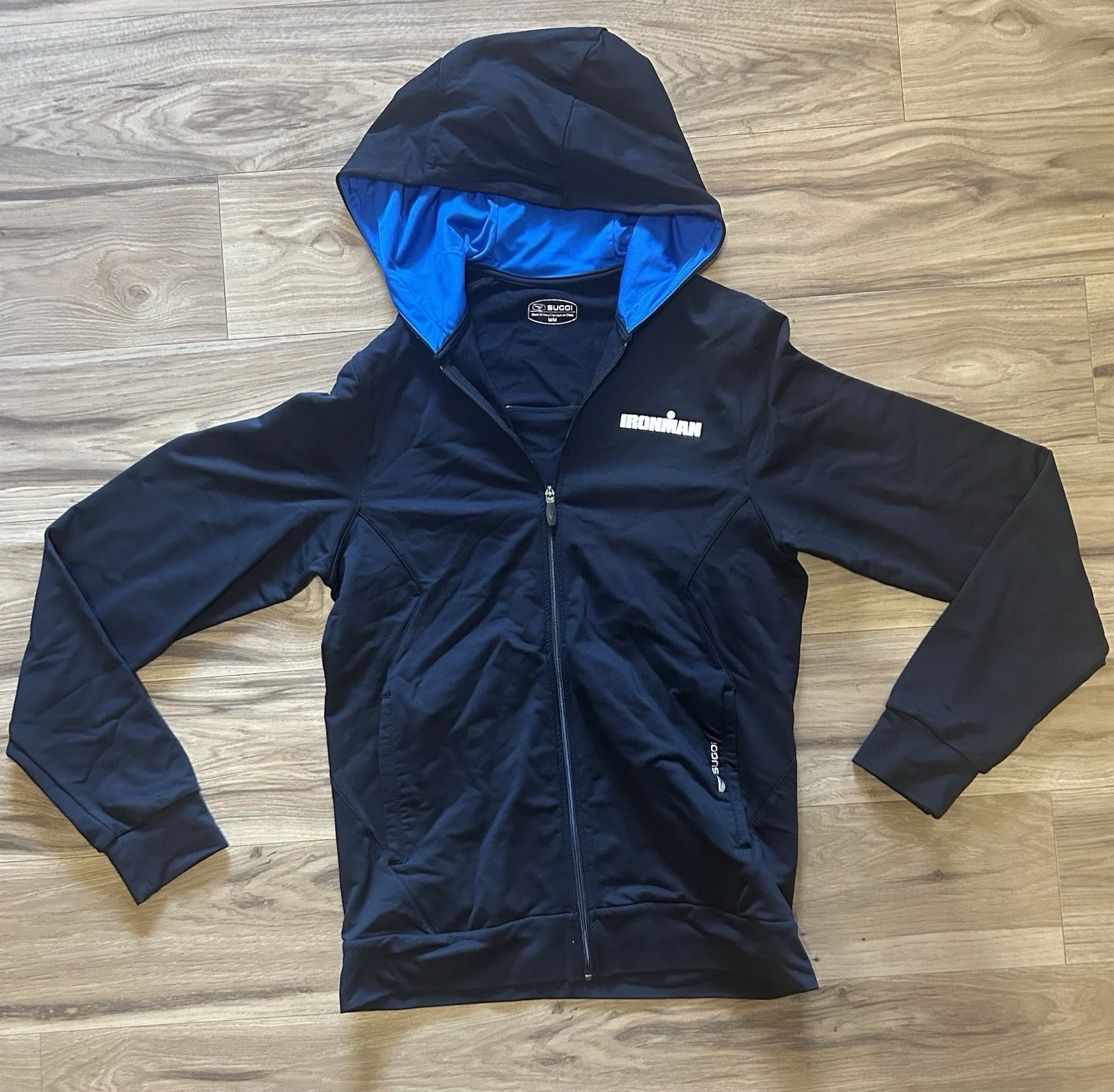 sugoi ironman pace hoodie full zip read jacket