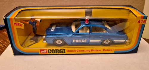 Corgi #416 vintage 1976 buick century  police car new in original box