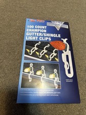 New 100 CT Titan Pro Commercial Grade Champion Gutter Shingle Light Clips