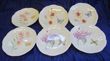 Lenox Butterfly Meadow 6-inch Dessert Bread & Butter Plates Scalloped Set of 6