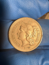 1872 Copper Nickel Three Cent Piece 3cp ---- Stunning Coin ---- #942U