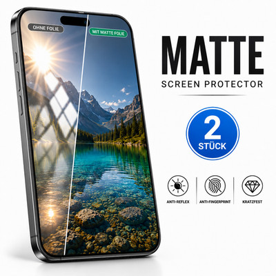 Panzerfolie iPhone 17 16 15 14 13 12 11 Flexibel Keramik Matte  Schutzfolie