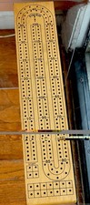 Vintage Wooden Cribbage Board WITH PEGS inStorage, 2 Players by Ryco Sales Ltd.