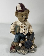 Vintage Hometown Heroes Bear Figurine Student Baseball Player 1999 Collectible
