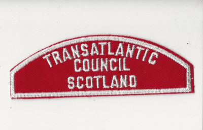 TRANSATLANTIC  COUNCIL R&W STRIP / '' SCOTLAND '' - Boy Scout BSA A142-T42-B15