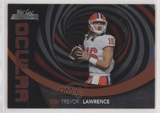 2021 Wild Card Alumination Ocular Red Single Swirl Trevor Lawrence Rookie RC 9o3. rookie card picture