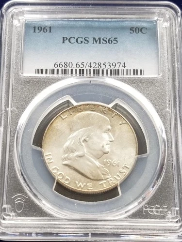 1961 Franklin Half Dollar | Silver Half Dollar | PCGS MS65