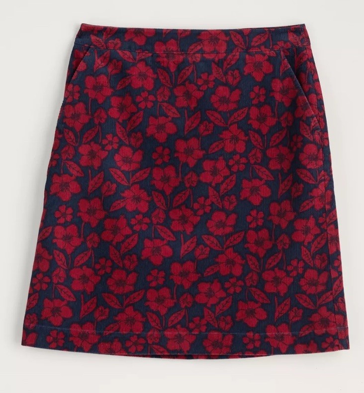 Seasalt.New/Tag. Ferry Crossing “Skirt.Collage Rose.UK 26-28.RRP £59.95