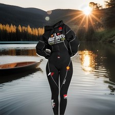 Racing-Inspired Bodysuit  Crop Hoodie Set Black/White S  M 