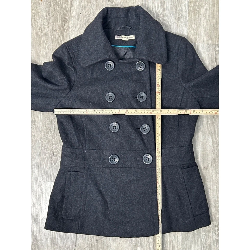 American Rag Cie Gray Wool Blend Peacoat Women’s Double Breasted Jacket Size M - Image 4 of 4