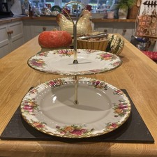Royal Albert Old Country Roses Kuchenst&auml;nder mit 2 Etagen