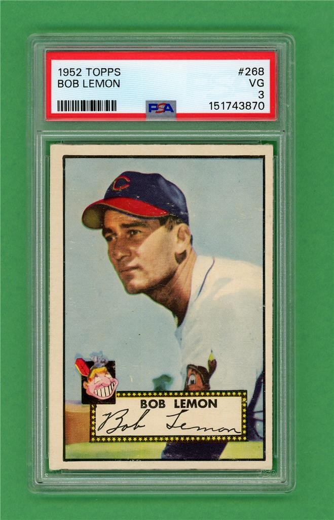 1952 Topps #268 Bob Lemon ** PSA VG 3 ** Cleveland Indians vintage baseball card