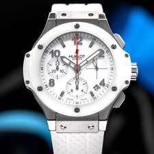 Hublot Big Bang White Ceramic Chronograph Men's Watch - 342.SE.230.RW Full Set! 2