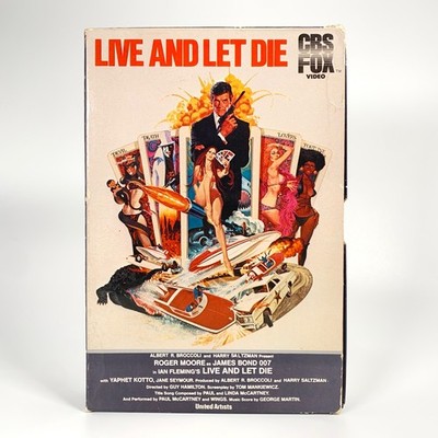 Live And Let Die (1983 CBS FOX, Big Drawer Box VHS) 007 James Bond, Roger Moore