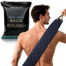 Deep Clean 38.5" DoubleSided Back Scrubber with Handles for Exfoliation