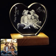 Customized Crystal Personalized Laser Engraved Picture Gif Small3.3×2.4×1.8in