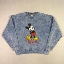 Vintage Disneyland Mickey Mouse Acid Stone Wash Sweatshirt Crewneck OSFA 90s Y2K