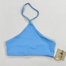 Free People Toast Swim Women’s Apex Halter Bikini Swim Top XS Sky Blue