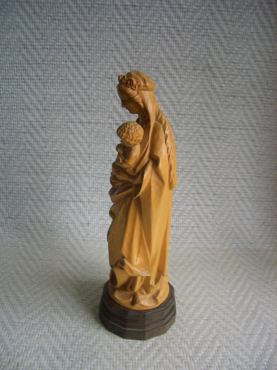 Maria mit Kind Skulptur Lindenholz geschnitzte Madonna
