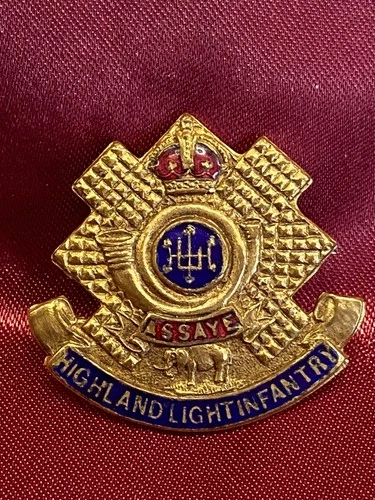 WW1/2 The Highland Light Infantry HLI Enamel sweetheart Brooch w/pin Lambourne
