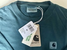 Image of BNWT Womens Carhartt Long Sleeve Nelson T Shirt Size M Deep Lagoon