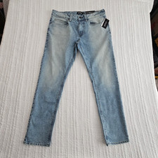 Buffalo David Bitton Jeans Men's 32x30 Light Wash Ash Slim Stretch Denim NEW NWT