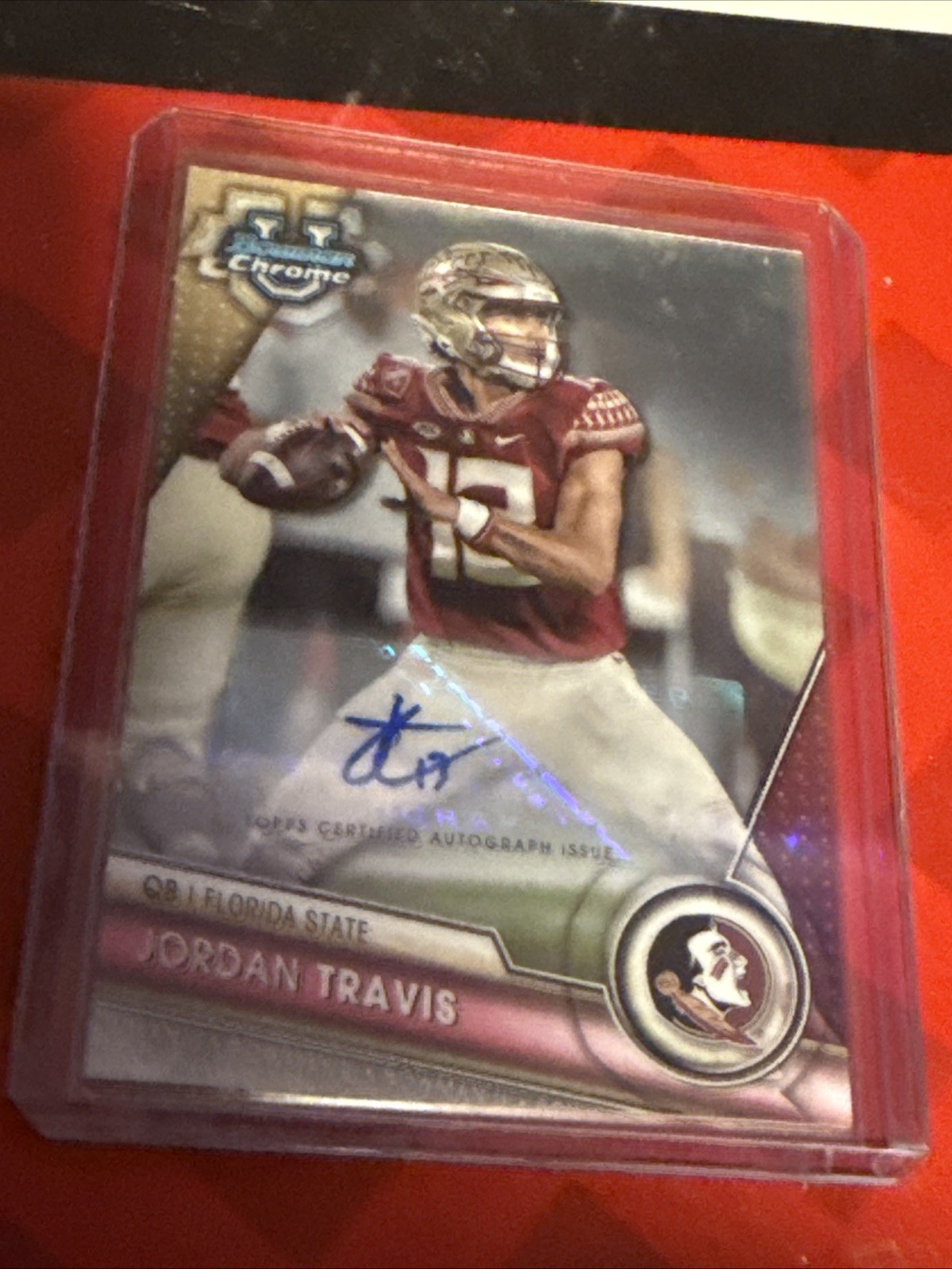 2023 Bowman University Chrome - Chrome Prospect Autographs Jordan Travis #66