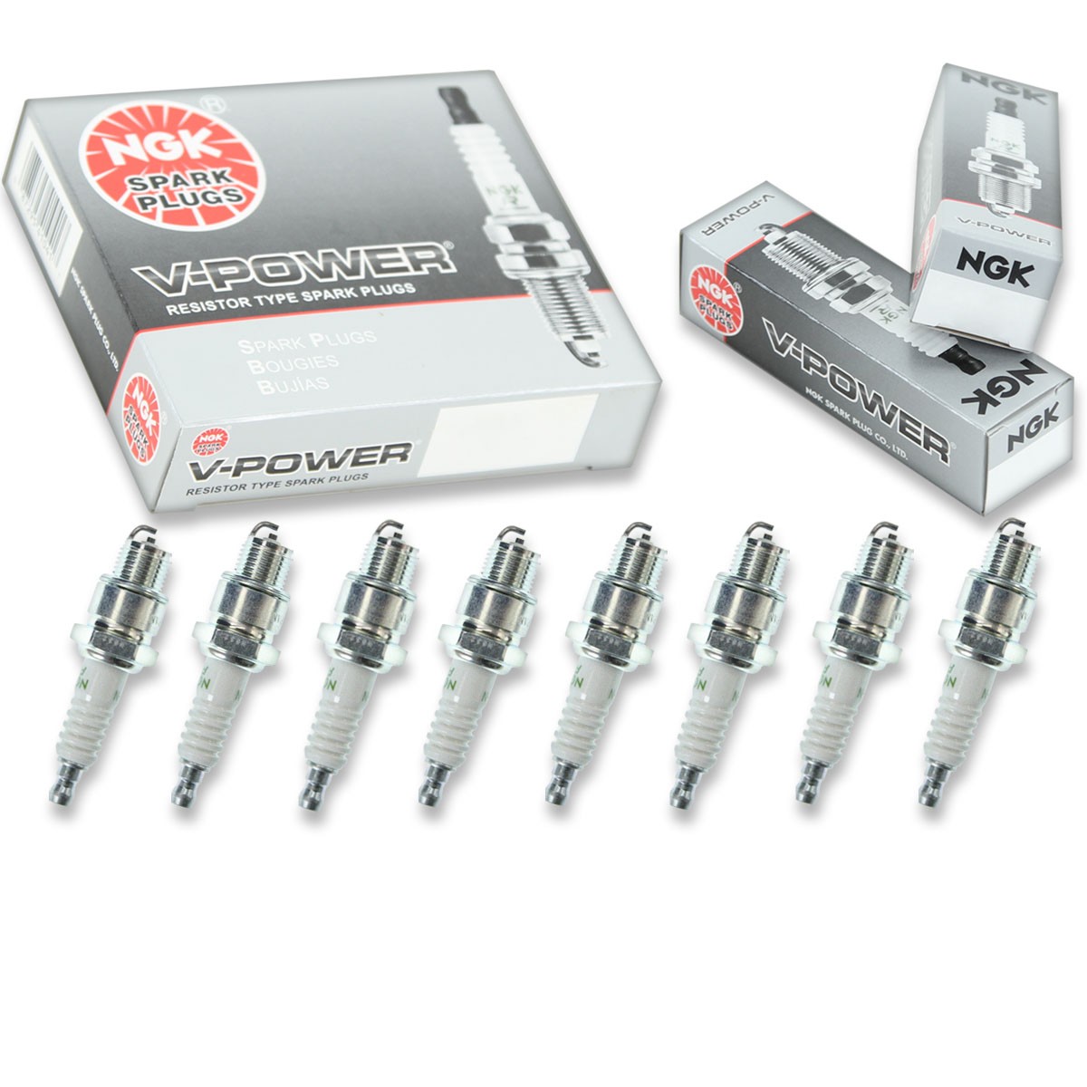 8 pc NGK 4495 BPZ8H-N-10 V-Power Spark Plugs for 4121 33-816837Q 33-816837B ws