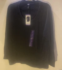 Active Life Crossover Athletic Top Black Women’s XL Modal Long Sleeve Shirt