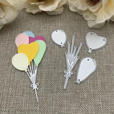 Balloon Bunch Tied Metal Cutting Dies Scrapbooking Card Decorative Craft