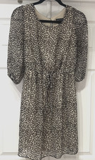 Womens Size 4 Dress ENFOCUS STUDIO Cheetah Print Fully Lined Career Casual Dress