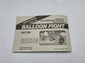  NES Balloon Fight con embalaje original e instrucciones EEC