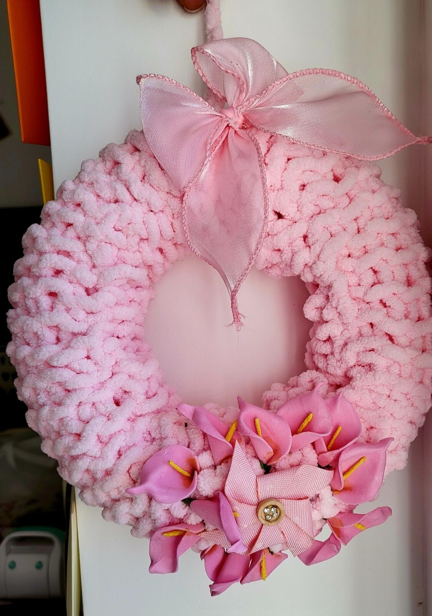 Eonsui Ghirlanda Di Fiocchi Rosa | Decorazione Pre-Stringata | 2 Pezzi