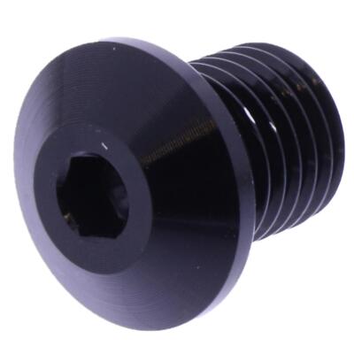 Abdeckschraube für Daytonaspiegel M10 x 1,25mm Rechtsgewinde Aluminium schwarz