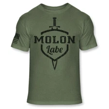 Molon Labe Sword & Shield Shirt Patriotic Warrior T-Shirt Athletic Blend T -A203