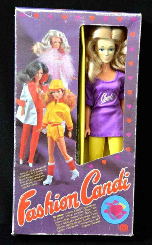 FASHION CANDI.  BIG $ CUT. Mego 1979. NRFB. Wash, style & color Hair.  Box worn.