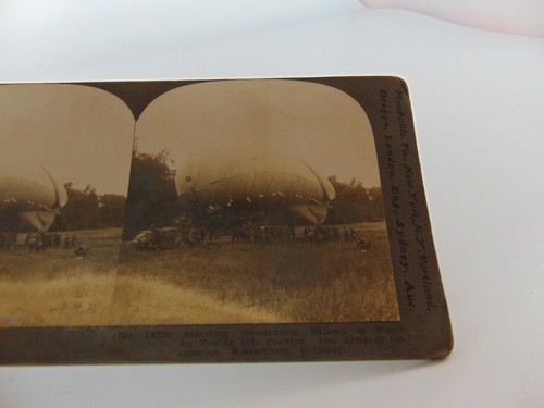 STEREOVIEW STEREOSKOP WW1 BEOBACHTUNGSBALLON LUFTSCHIFF WEISSENBURG GERMANY - Bild 2 von 3