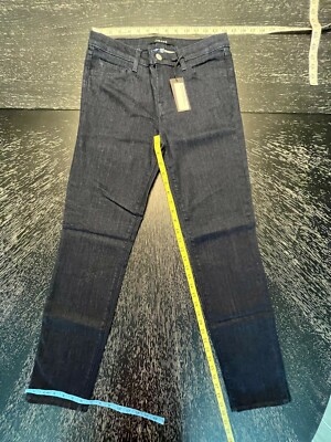j brand maude cigarette jeans New Women's J Brand Maude Cigarette Leg Dark Wash Stretch Denim Jeans Size  28