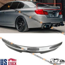 For 2011-2017 BMW 5 Series F10 M5 PSM Style Carbon Print Rear Trunk Spoiler Wing