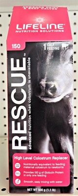 Lifeline RESCUE Colostrum Replacement for Dairy Beef Calf Calves 1.1 Pounds