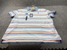 Izod Polo Shirt Mens Large Blue Advantage Performance