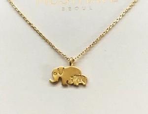Authentic MUSTHAVE Gold Plated Mama  Elephant Pendant Short Necklace